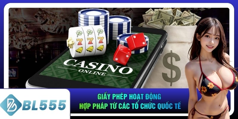 Giấy phép hoạt động hợp pháp từ các tổ chức quốc tế