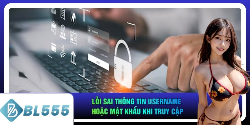 Lỗi sai thông tin username hoặc mật khẩu khi truy cập