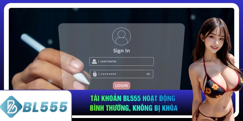 Tài khoản bl555 hoạt động bình thường, không bị khóa